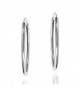 Modern 40mm Sterling Silver Earrings