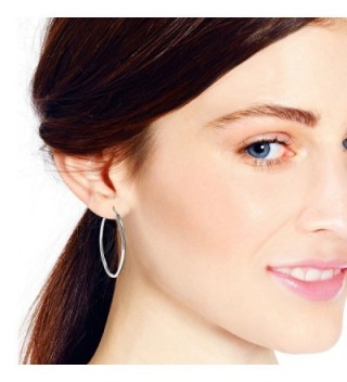 Modern 40mm Sterling Silver Earrings in Women's Hoop Earrings