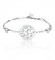 BlingGem Tree of Life Bracelet For Women 925 Sterling Silver Chain Link Bracelet-Christmas Jewelry Gift for Women - CC186ZTAYWK
