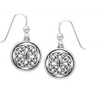 Jewelry Trends Sterling Silver Celtic Unity Knot Woven Dangle Earrings - CE11FB5BOHJ