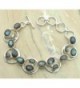 Genuine Labradorite & .925 Sterling Silver Overlay Handmade Bracelet Jewelry - CG127EQ36ZZ