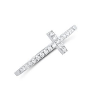 Sterling Silver Stackable Sideways Cross