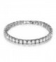 QIANSE "Frozen" 7.8 Inch Brass Tennis Bracelet with Cubic Zirconia- Must Have Joker Pattern Jewelry - CU12534Q7DN