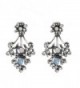 She Lian Rhinestone Earrings Mismatch - Antique Silver Tone - CP12H63A0LX