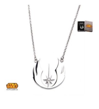 Disney Star Wars Officially Licensed Women's Stainless Steel Jedi Order CZ Necklace - CR12748I3ZL