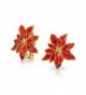 Bling Jewelry Poinsettia Flowers Earrings