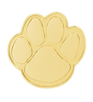 PinMart's Gold Animal Paw Print School Mascot Lapel Pin - CJ11IY3RVFJ