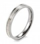 SHARDON Women's 3mm Titanium Ring with Real Deer Antler Inlay - CQ12H7GNI2N