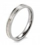 SHARDON Women's 3mm Titanium Ring with Real Deer Antler Inlay - CQ12H7GNI2N
