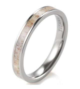 SHARDON Womens Titanium Antler Inlay in Women's Wedding & Engagement Rings