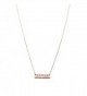 HONEYCAT 18k Rose Gold Mini Moons Bar Necklace | Minimalist- Delicate Jewelry - CI129XNTK25