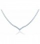 Zoe & Ella Rhinestone Crystal Silver Plated V Necklace- 16" with 3" Extender - CT122N79AR7