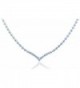 Zoe & Ella Rhinestone Crystal Silver Plated V Necklace- 16" with 3" Extender - CT122N79AR7