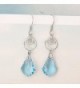 BriLove Chandelier Swarovski Aquamarine Birthstone in Women's Drop & Dangle Earrings