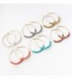 Earrings Plated Beaded Bohemian Turquoise in Women's Hoop Earrings