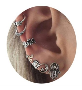 Boho Earring Set Punk Vintage Punk Earring Women Jewelry (Silver) - Silver2 - CB18740SZAM