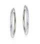 Sterling Silver Diamond Cut Round Earrings
