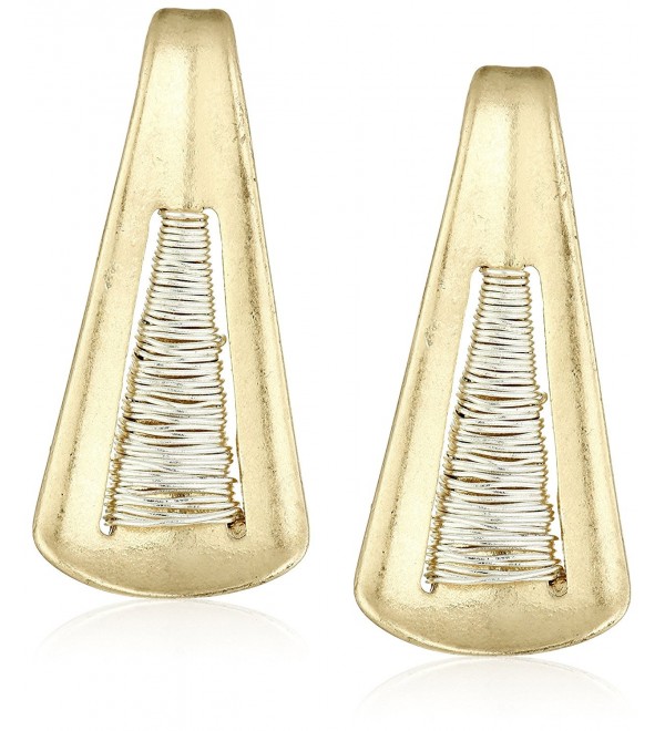 Robert Lee Morris Womens Triangle Wire Wrap Drop Earrings - Silver - CR126R2SGJ3