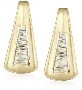 Robert Lee Morris Womens Triangle Wire Wrap Drop Earrings - Silver - CR126R2SGJ3