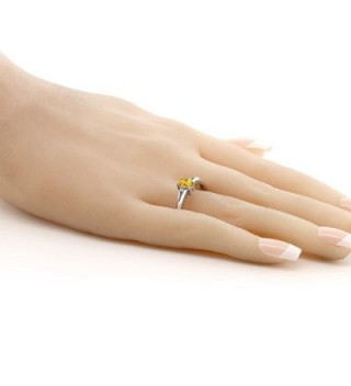 Sterling Citrine Gemstone Birthstone Available in Women's Statement Rings