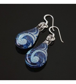 Sterling Silver Murano Glitter Earrings