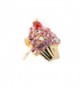 Spinningdaisy Crystal Cherry Cupcake Earrings