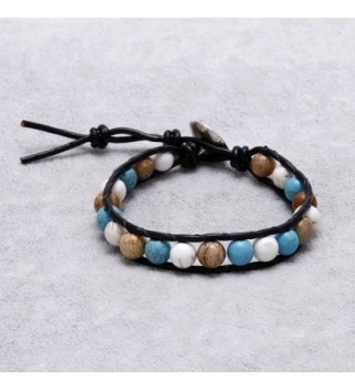 Imitation Turquoise Howlite Bracelet Handmade in Women's Strand Bracelets