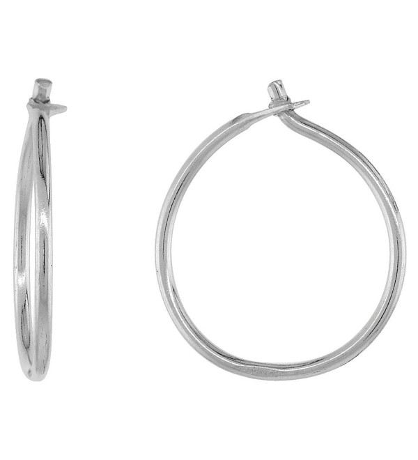 Sterling Silver Thin Hoop Earrings- 1/2 inch diameter - C111TA9X8H5