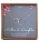 Mother Daughter Necklace - Sterling Silver two interlocking infinity circles- Mothers Day Jewelry Gift - CY17YY4CZXZ