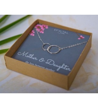 Mother Daughter Necklace Sterling interlocking in Women's Pendants