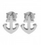 Small Stainless Christian Anchor Earrings in Women's Stud Earrings