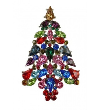 Bejeweled Christmas "Color Explosion" Rhinestone Tree Pin 116 - CX11RKEXUUD
