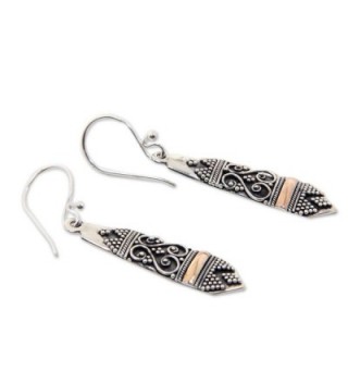 NOVICA Yellow Plated Sterling Earrings in Women's Drop & Dangle Earrings