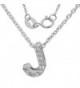 Diamoness Sterling Zirconia Initial Necklace in Women's Pendants