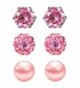 JewelrieShop Rhinestones Birthstone Hypoallergenic Stainless - 10) Oct. - Pink - CU189IUH8I7