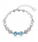 Swarvoski Crystal Elements Blue Bownot Link Bracelet BSS006-B - CQ11D34CXWF