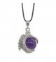 Amethyst Beaded Silver Dragon Necklace