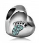JMQJewelry Birthstone Footprints Crystal Bracelets in Women's Charms & Charm Bracelets