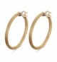 52mm Stainless Steel Gold Mesh Wire Large Hoop Earring for Women- Anti Allergy - CL18673DDX3