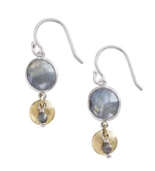 Silpada 'Stepping Stone' Sterling Silver- Brass- Labradorite- and Pyrite Drop Earrings - CE12O4SAS1Z