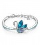 LadyColour Swan Dance Bangle Bracelets Swarovski Crystals Animal Jewelry for Women Girls - C31857CI62D