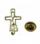 6030383 Music Note & Cross Lapel Pin Music Minister Volunteer Church Choir Lay Minister Clef Note - CS11KCFR03Z