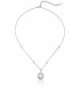 Nina Womens Lizzie Necklace - Palladium/Cubic Zirconia - CA11W8KZI5J