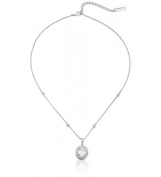 Nina Womens Lizzie Necklace - Palladium/Cubic Zirconia - CA11W8KZI5J