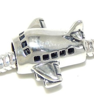 Pro Jewelry 925 Solid Sterling Silver Airplane Charm Bead - CD17XMLSUHT