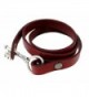 Handmade Leather Triple Wrap Bracelet with Replica Key Closure- Red - CV11JP3ZF4V