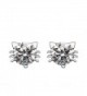 925 Sterling Silver imitation Diamond Crystal Inlaid Cat Stud Earrings (White) - CK11APFVQFJ