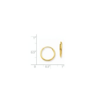 1 25mm Endless Earrings Genuine Yellow