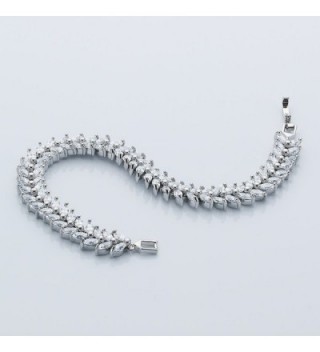 XLF Platinum Sterling Zirconia Bracelet