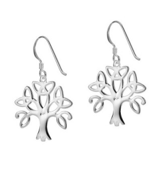 Sterling Silver Trinity Triquetra Earrings in Women's Drop & Dangle Earrings